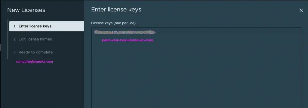 VSAN License keys 01