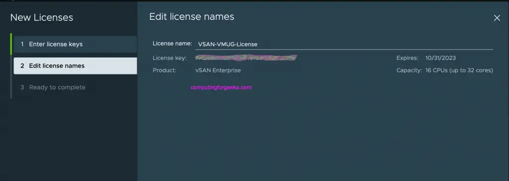 VSAN License keys 02