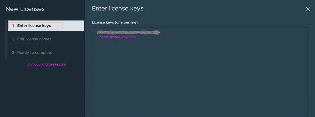 vCenter License keys 03